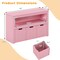 Multi-Purpose MDF Kids 3-Drawer Storage Cabinet with Wheels for Kids Room Living Room or Bedroom